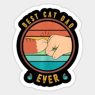 Best Cat Dad Ever Cat Daddy Father Day Po Sticker